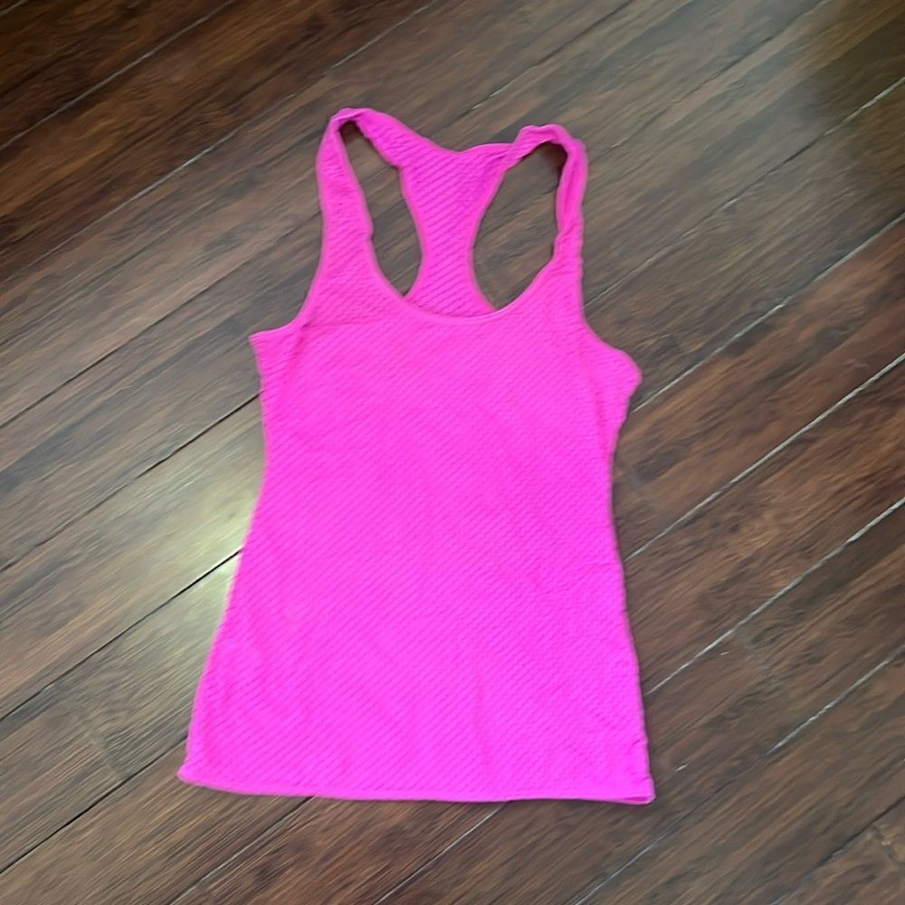 Pink Tank Top - Workout Tank - See Thru - Size Small Active Fit Tank